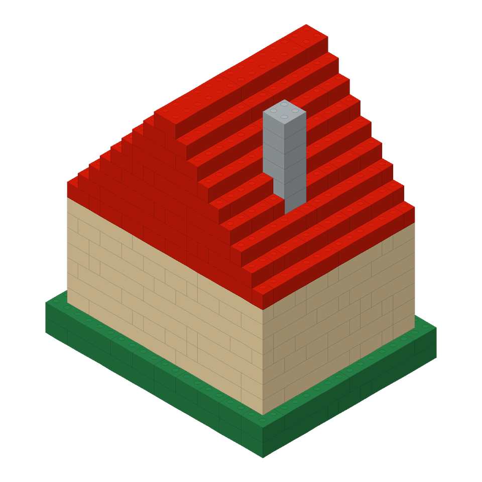 Woodland house brick model